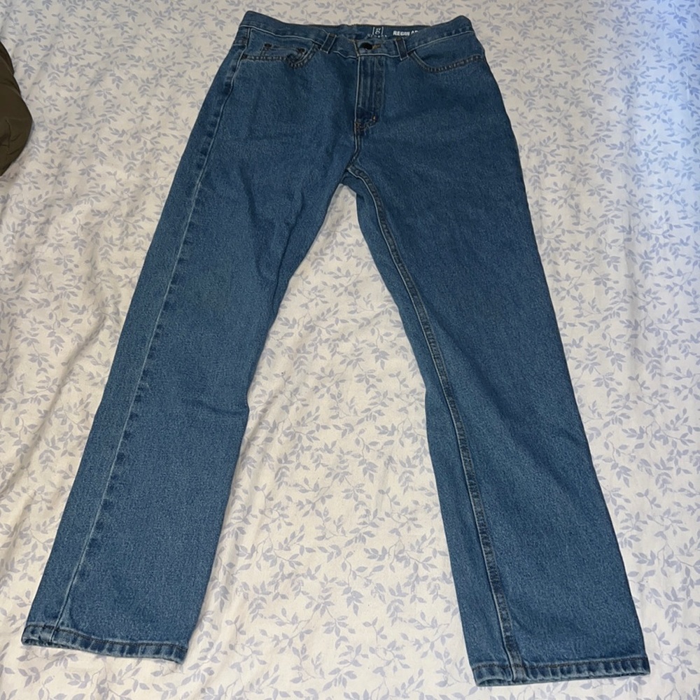 George brand 30x30 men’s 100% cotton straight leg jeans